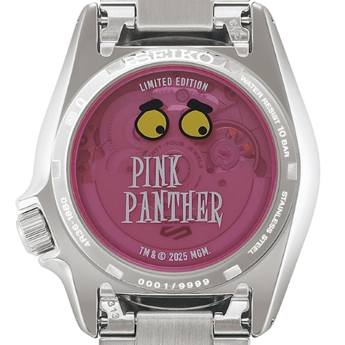 dos boitier montre panthère rose
