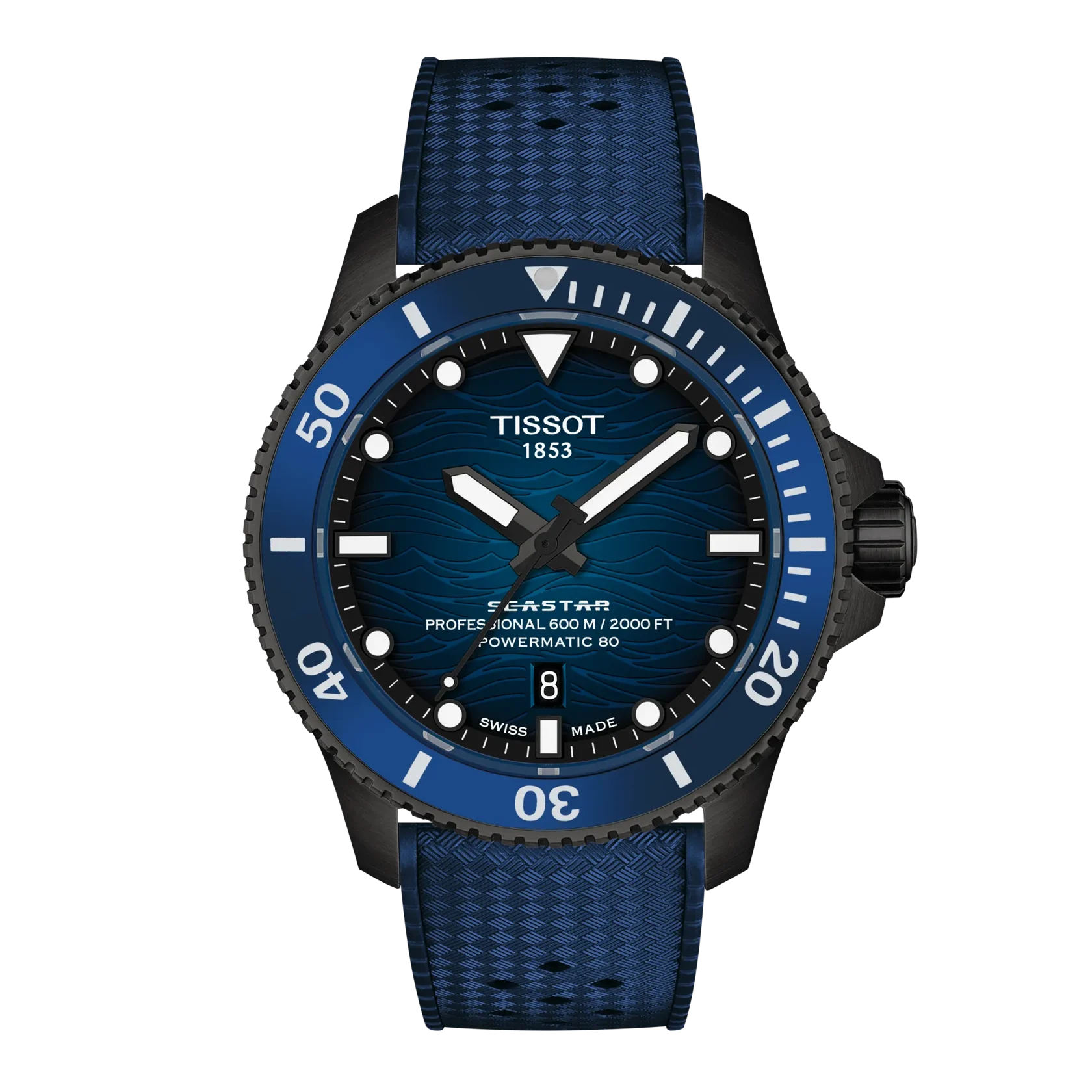 Tissot Seastar 2000 PVD noir cadran bleu, version abyssale 44 mm