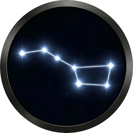 Cadran Garmin traçant la constellation de la Grande Ourse
