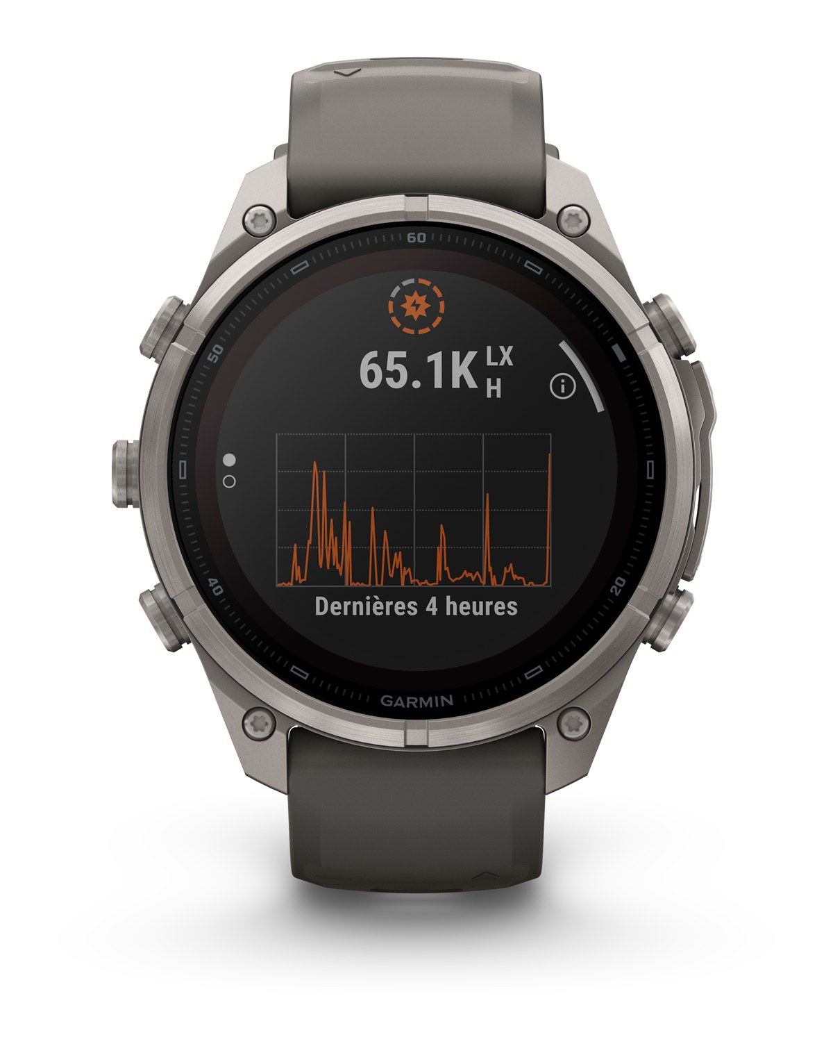 Montre Garmin Fenix 9 Pro Solar inReach 47 mm Titanium, écran MIP transflectif solaire