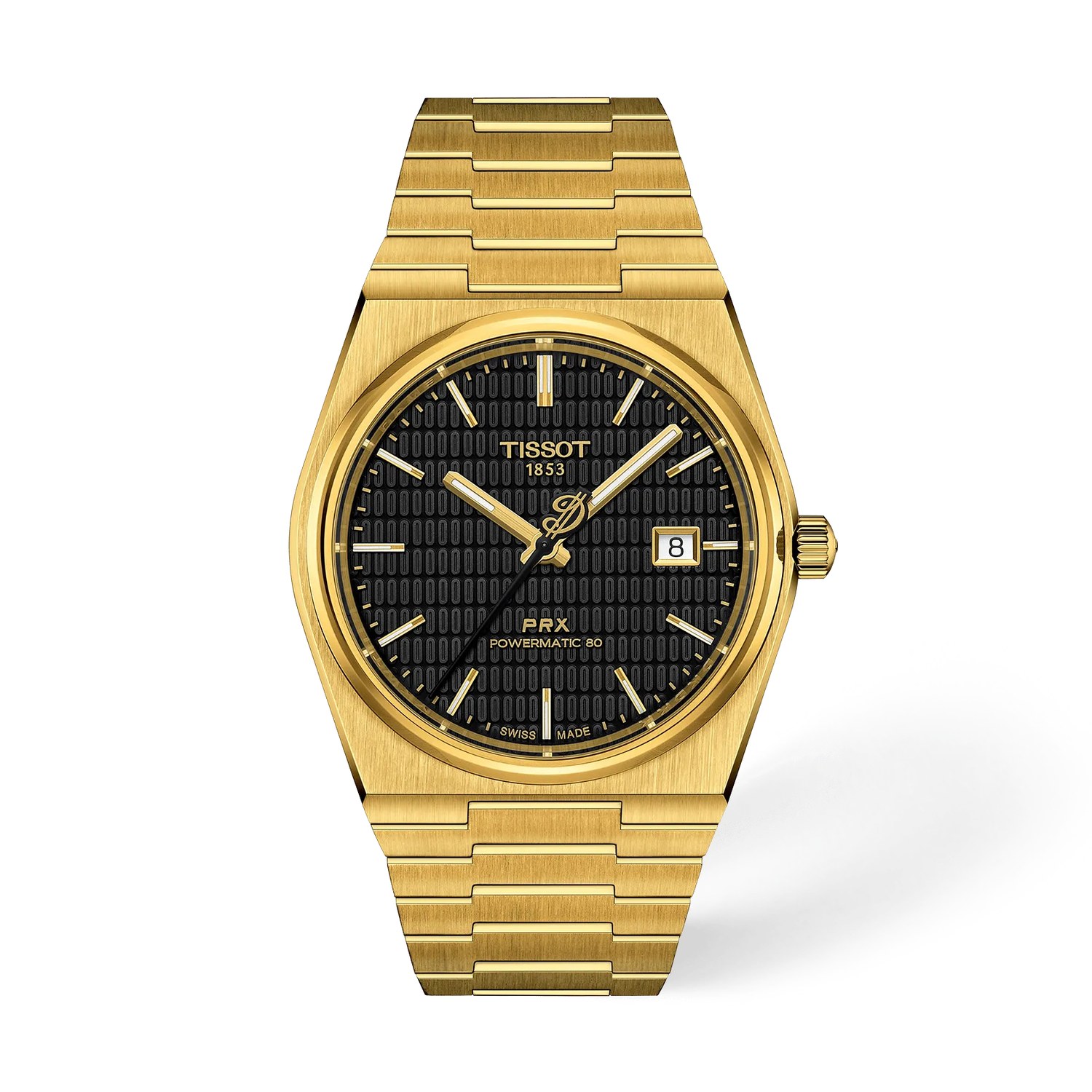 Tissot PRX Powermatic 80 Damian Lillard 40 mm PVD or jaune cadran noir