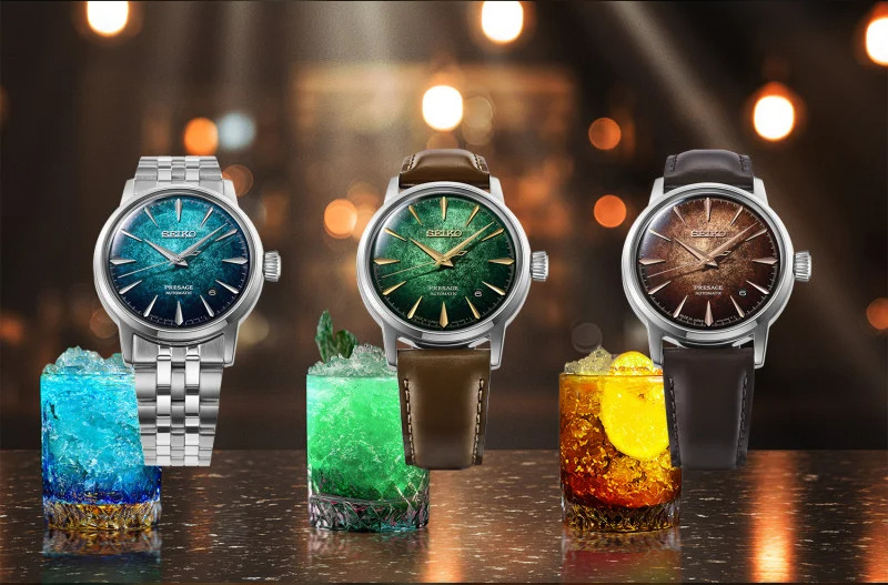 Seiko Presage Cocktail Time « Crushed Ice » : trois cadrans qui jouent avec la lumière  