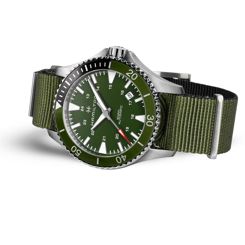 Montre Hamilton Khaki Navy Scuba Automatique cadran vert