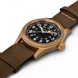 Montre Hamilton Khaki Field Mechanical Bronze vue posée