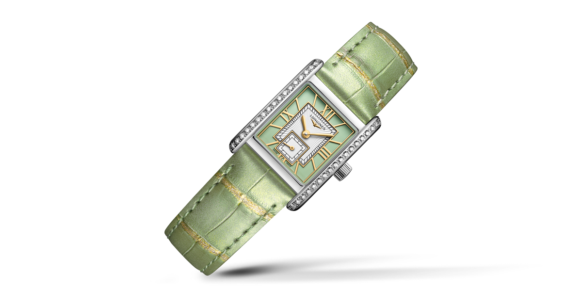 Montre Longines Mini DolceVita Bracelet Cuir Vert